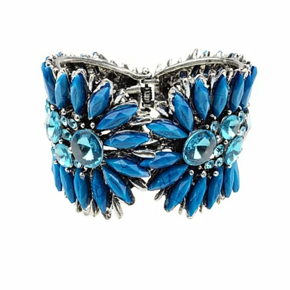 Gorgeous Ocean Blue & Silver Fashion Bracelet